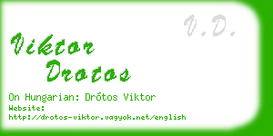 viktor drotos business card