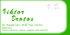 viktor drotos business card